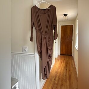 Elegant Brown Women's Dress